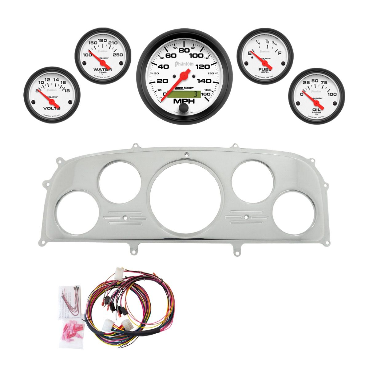 AutoMeter Phantom 1959 Ford Galaxie Billet Panel/Gauge Kit - 2969-09