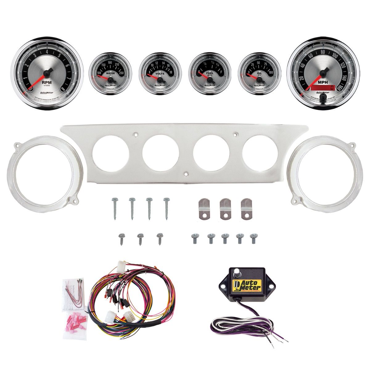 AutoMeter American Muscle 63-64 Ford Galaxie Billet Panel/Gauge Kit - 2970-01