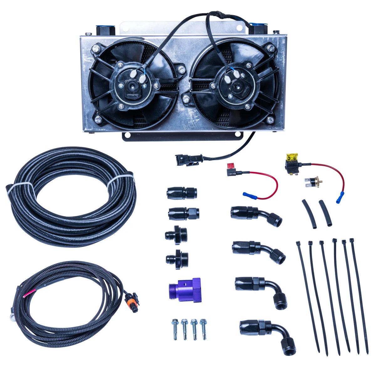 ATS Diesel Universal 19-Row Dual Fan Transmission Cooler Kit
