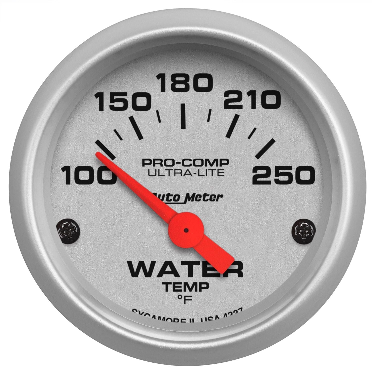 AutoMeter Ultra‑Lite Electric Water Temperature Gauge | 2‑1/16″ / 100‑250 °F | SKU: 4337