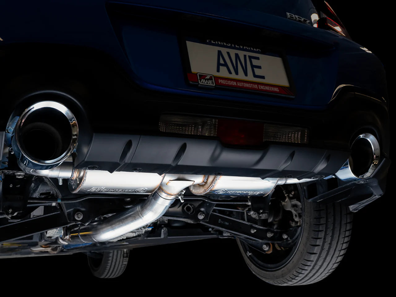 AWE Touring Edition Cat-Back Exhaust – Chrome Silver Tips – BRZ / GR86 / 86 / FR-S (SKU: 3015-32486)