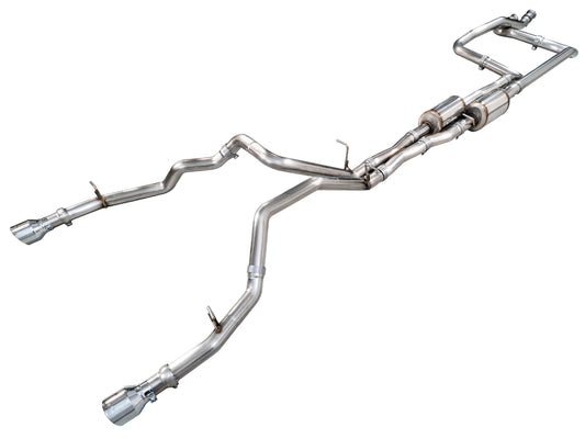AWE 0FG Catback Exhaust for RAM RHO - Chrome Silver Tips (SKU: 3015-32630)