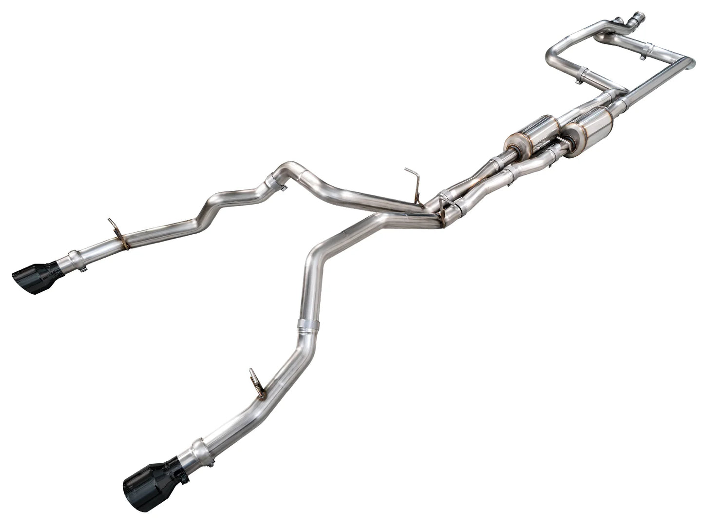 AWE 0FG Catback Exhaust for RAM RHO - Diamond Black Tips (SKU: 3015-33630)