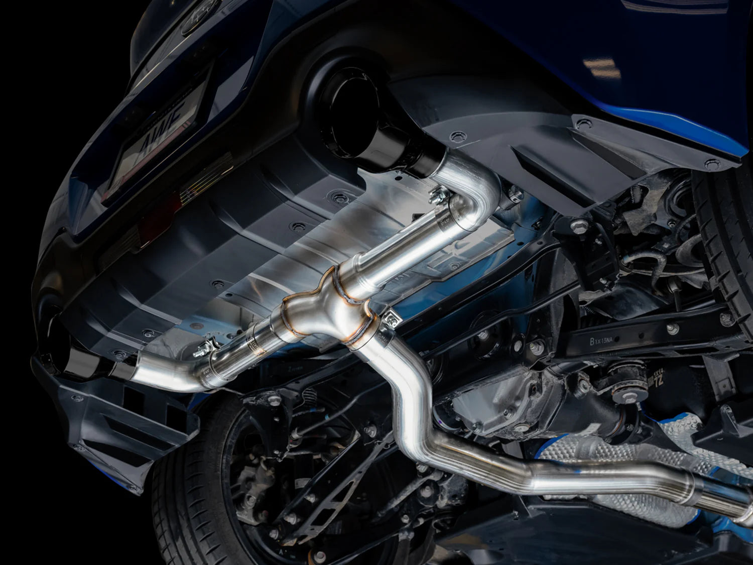 AWE Track Edition Cat-Back Exhaust – Diamond Black Tips – BRZ / GR86 / 86 / FR-S (SKU: 3020-33279)