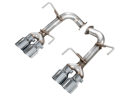 AWE Track Edition Axleback Exhaust for VB Subaru WRX - Chrome Silver Tips (SKU: 3020-42424)