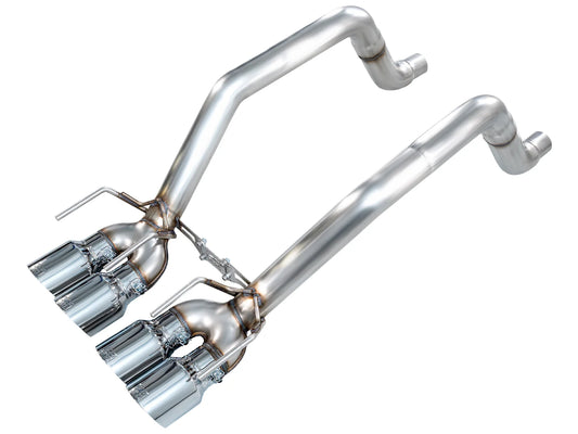 AWE Track Edition Axleback Exhaust for C6 Chevrolet Corvette 6.0L (2005-2007) and 6.2L (2008) - Chrome Silver Tips (SKU: 3020-42660)