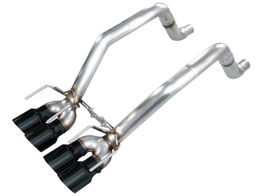 AWE Track Edition Axleback Exhaust for C6 Chevrolet Corvette 6.0L (2005-2007) and 6.2L (2008) - Diamond Black Tips (SKU: 3020-43660)