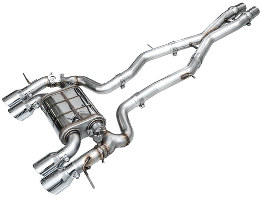 AWE SwitchPath™ Exhaust for BMW G87 M2 - Chrome Silver Tips (SKU: 3025-42487)