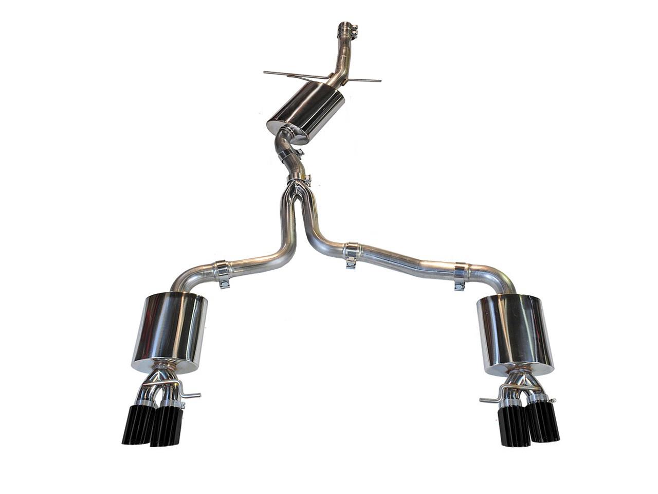 AWE Tuning Audi B8 A4 Touring Edition Exhaust - Quad Tip Diamond Black Tips AWE Tuning