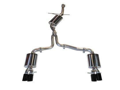 AWE Tuning Audi B8 A4 Touring Edition Exhaust - Quad Tip Diamond Black Tips AWE Tuning