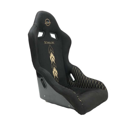 NRG Innovations Echelon Fiberglass Bucket Seat - Large - Gold Stitching – FRP-350ECH-GD
