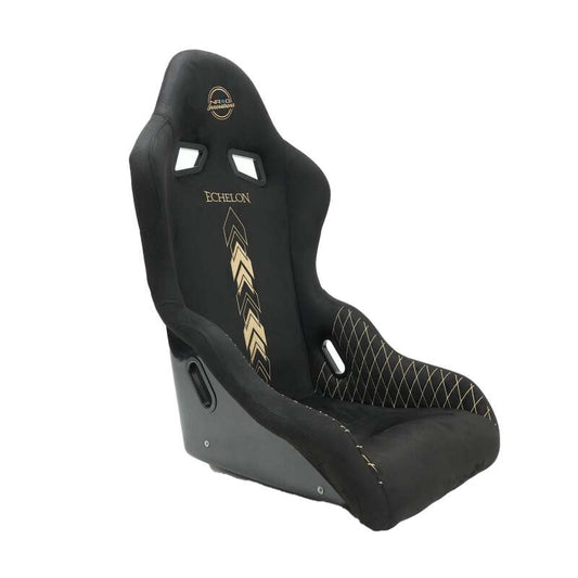 NRG Innovations Echelon Fiberglass Bucket Seat - Large - Gold Stitching – FRP-350ECH-GD