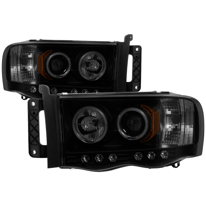 Spyder Dodge Ram 1500 02-05 03-05 Projector Headlights CCFL Halo LED Blk Smke PRO-YD-DR02-CCFL-BSM SPYDER