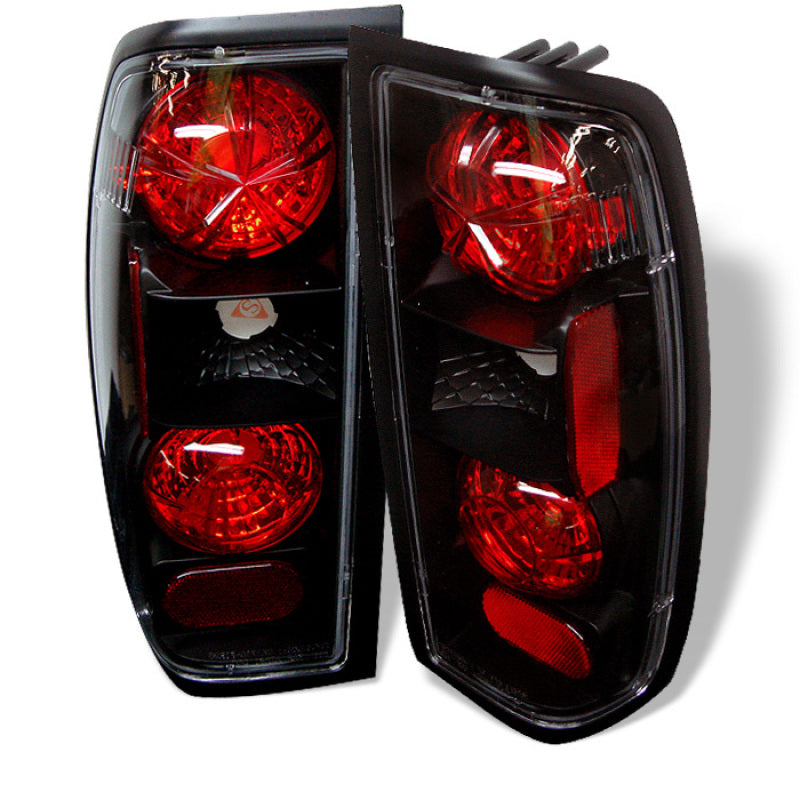 Spyder Nissan Frontier 98-00 Euro Style Tail Lights Black ALT-YD-NF98-BK SPYDER