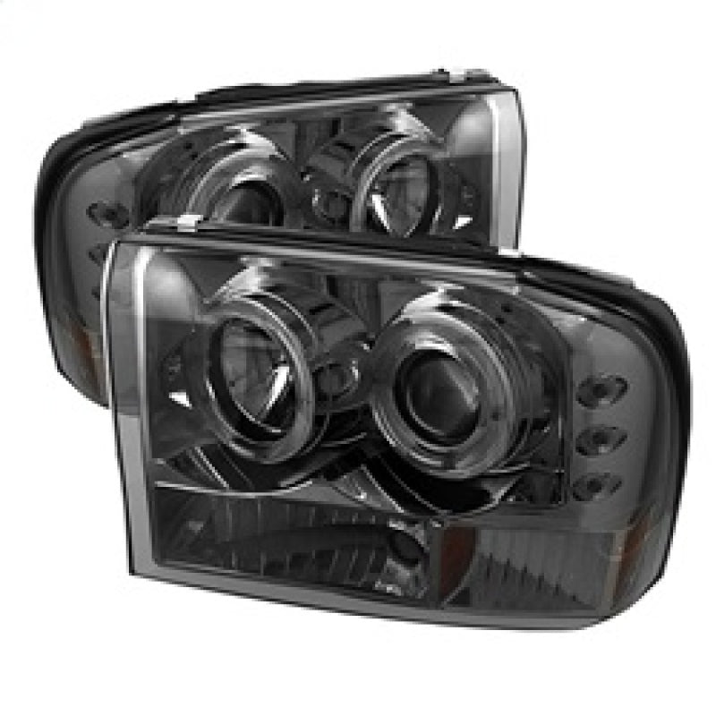 Spyder Ford F250 Super Duty 99-04 Projector Version 2 LED Halo LED Smke PRO-YD-FF25099-1P-G2-SM SPYDER