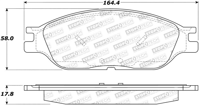 StopTech Premium Ceramic Brake Pads - 308.08030