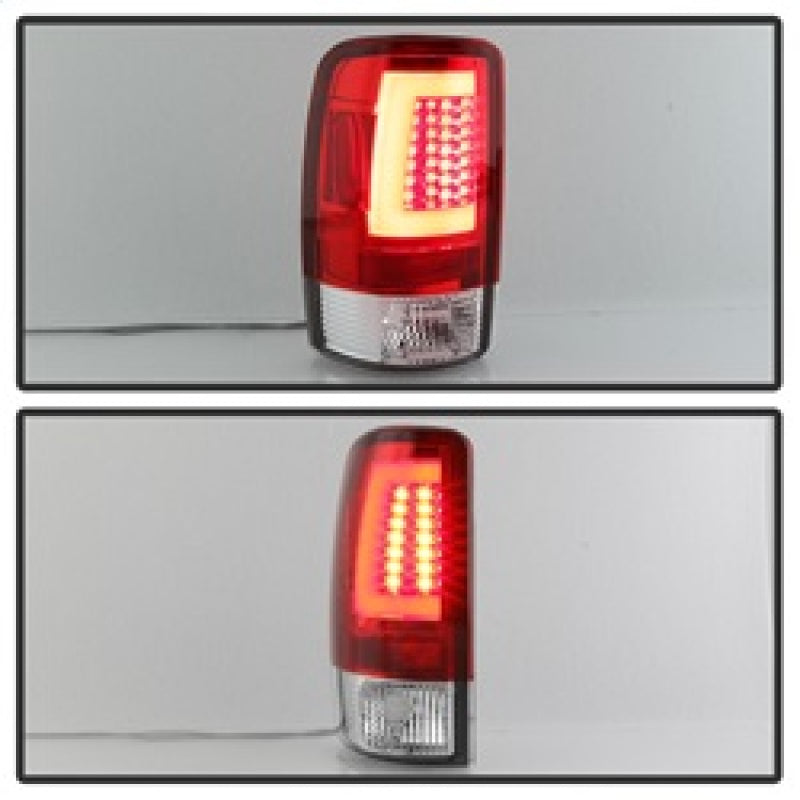 Spyder 00-06 Chevy Suburban 1500/2500 V2 Light Bar LED Tail Lights -Red Clr (ALT-YD-CD00V2-LBLED-RC) SPYDER