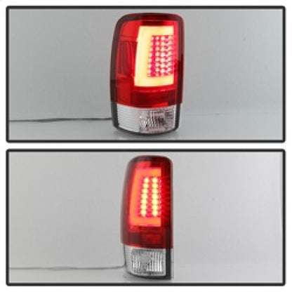 Spyder 00-06 Chevy Suburban 1500/2500 V2 Light Bar LED Tail Lights -Red Clr (ALT-YD-CD00V2-LBLED-RC) SPYDER