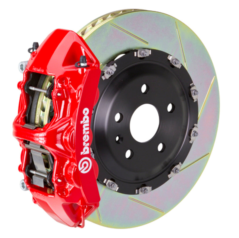 Brembo 04-08 S4 (B6/B7) Front GT BBK 6 Piston Cast 365x34 2pc Rotor Slotted Type-1-Red Brembo