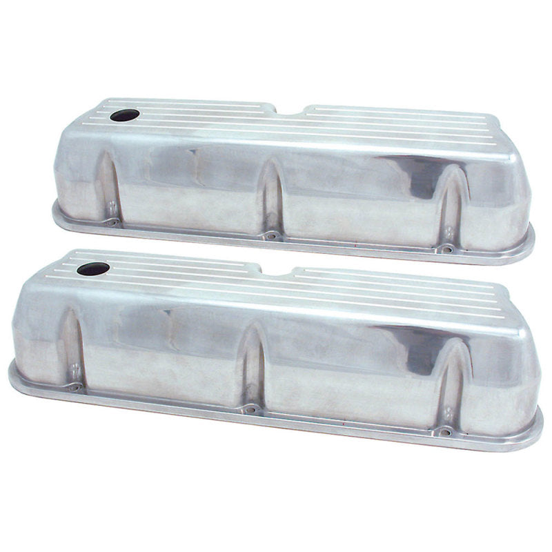 Spectre SB Ford Tall Ball Milled Valve Cover Set - Polished Aluminum