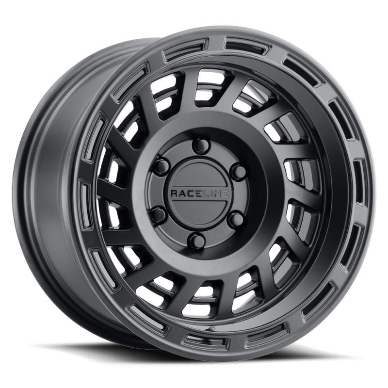 Raceline 957B Halo 17x8.5in / 5x127 BP / 0mm Offset / 78.1mm Bore - Satin Black Wheel