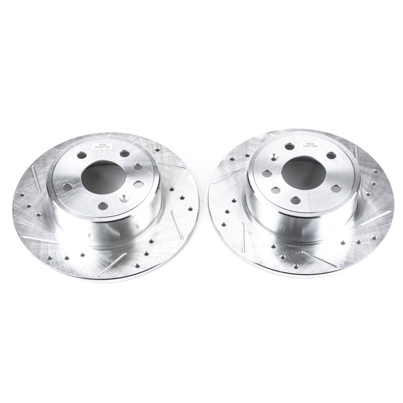 Power Stop 99-03 Saab 9-3 Rear Evolution Drilled & Slotted Rotors - Pair PowerStop