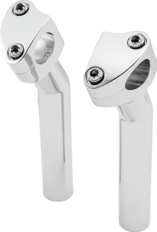 Bikers Choice Chrome 6.5 Inch Smooth Top Pullback Handlebar Risers - 482483