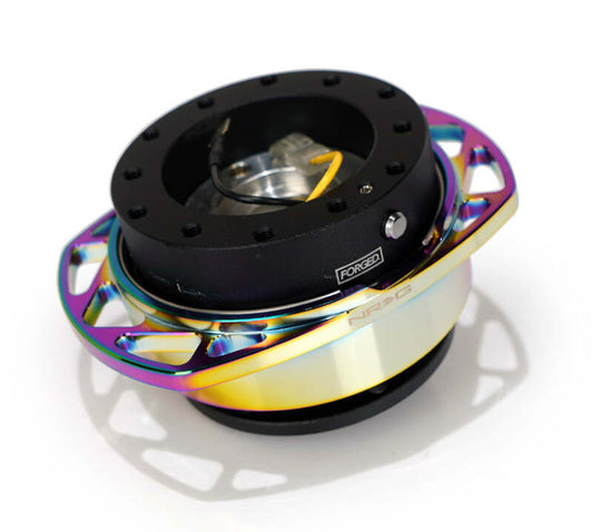 NRG Quick Release Kit Gen 257 - Black Body / Neochrome Cutout Ring - SRK-257BK-MC