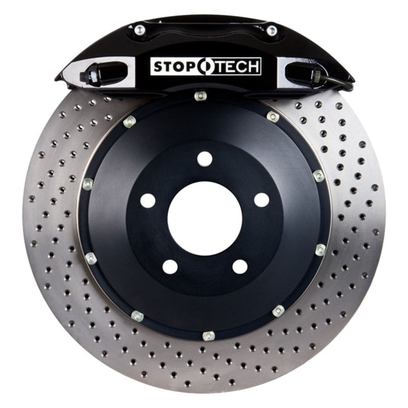 StopTech 05-10 Porsche 911 Carrera S (997) Front BBK ST-40 Caliper Blk / 2pc Drilled 355x32mm Rotor Stoptech