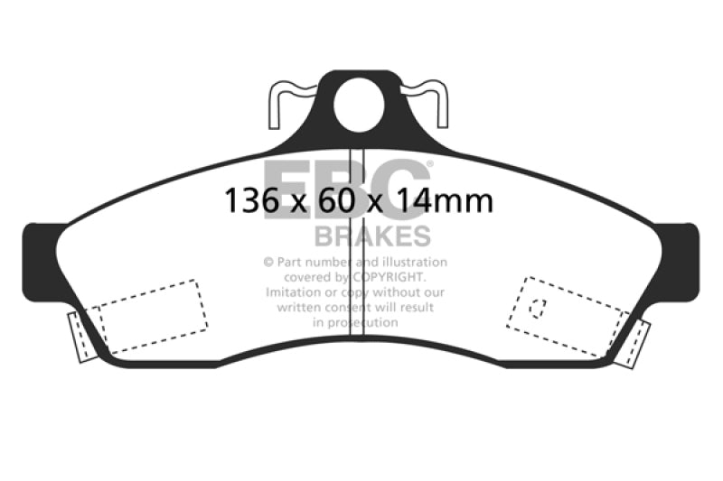 EBC YellowStuff Rear Brake Pads - DP41181R EBC