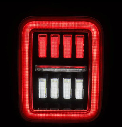 AlphaRex 602070 19-24 Jeep Gladiator JT Nova-Series Prismatic LED Tail Lights - Black-Red