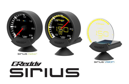 GReddy Sirius Meter - Water Temp 0/120 (Deg.C) 74mm Analog Gauge (w/Water Temp Sensor & Harness Set)