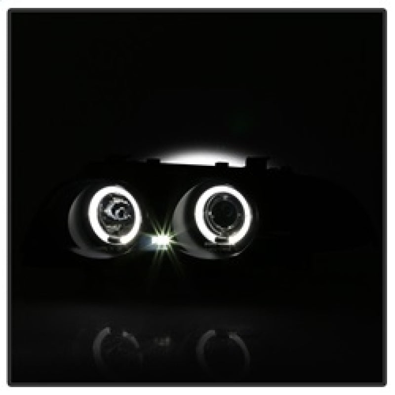Spyder 99-01 BMW E46 3 Series 4DR Projector Headlights 1PC LED Halo (PRO-YD-BMWE46-4D-HL-AM-BSM) SPYDER