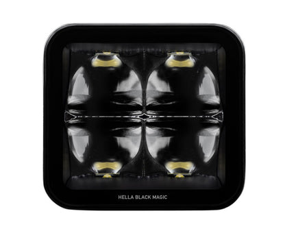Hella Universal Black Magic 3.2in L.E.D. Cube Kit - Flood Beam (Long Range) Hella