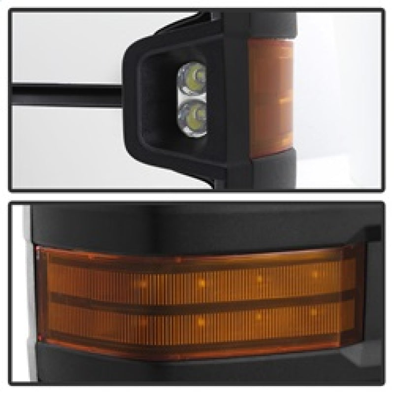 xTune Chevy Silverado 99-02 G2 Heated Amber LED Signal Telescoping Mirrors MIR-CS99S-G2-PWH-AM-SET SPYDER