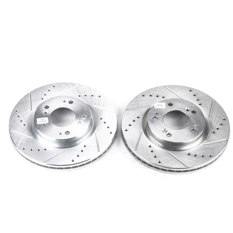 Power Stop 06-12 Mitsubishi Eclipse Front Evolution Drilled & Slotted Rotors - Pair PowerStop