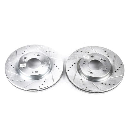 Power Stop 06-12 Mitsubishi Eclipse Front Evolution Drilled & Slotted Rotors - Pair PowerStop