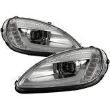 Spyder 05-13 Chevy Corvette C6 Projector Headlights Seq LED Turn Signal w/SB DRL Parking Light