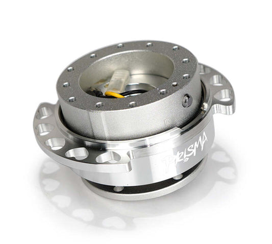 NRG Quick Release Kit - Silver Body/ Shinny Chrome Heart Cutout Ring - SRK-222SL-SL