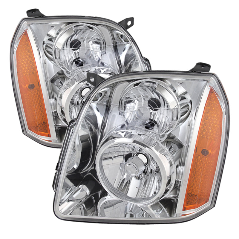 Xtune GMC Yukon/Yukon Xl 07-14 Crystal Headlights Chrome HD-JH-GMCY07-AM-C SPYDER