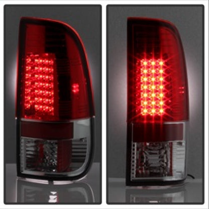 Spyder Ford F150 side 97-03/F250/350 Duty 99-07 LED Tail Lights Red Clear ALT-YD-FF15097-LED-RC SPYDER