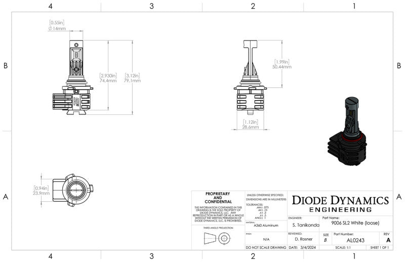 Diode Dynamics 9006/9012 White SL2 LED Bulbs (pair) Diode Dynamics