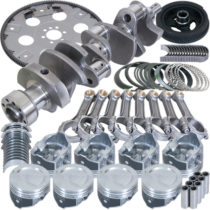 Eagle Chevy 350 1Pc 3.750in Crank 5.700in I-Beam Rod 4.040in Pistons 168 Tooth FP Balanced Assembly