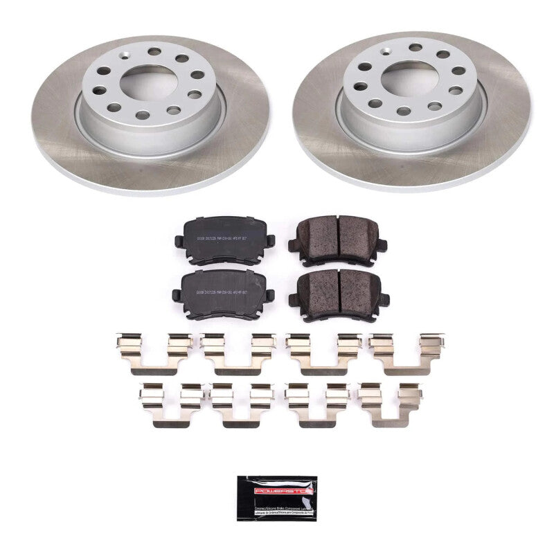 Power Stop 2010 Volkswagen Golf Rear Semi-Coated Rotor Kit PowerStop
