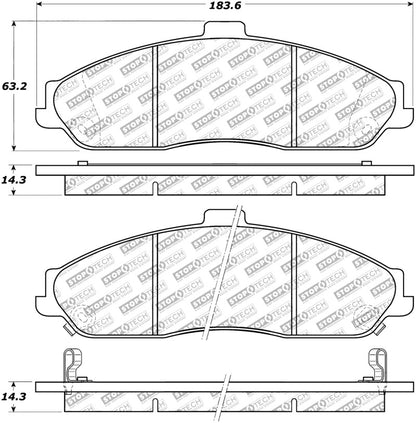 StopTech Street Disc Rear Brake Pads - 305.07310 Stoptech