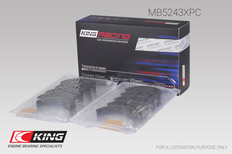King Nissan SR20DE/DET (2.0L) (Size STD) Performance Coated Main Bearing Set King Engine Bearings