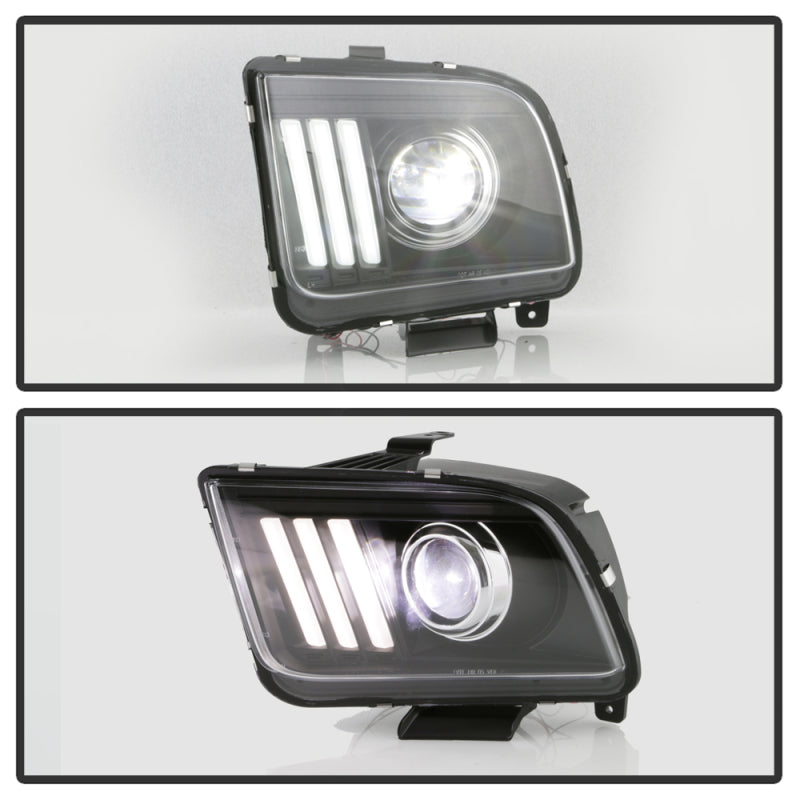 Spyder Ford Mustang 05-08 V2 High-Power LED Headlights - Black PRO-YD-FM05AP-BK SPYDER