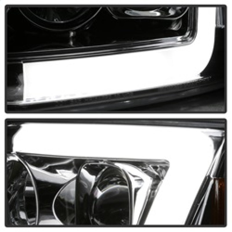 Spyder 97-03 Ford F-150 (After 6/1997) V2 Proj Headlights DRL LED - Chrm (PRO-YD-FF15097V2-LB-C) SPYDER