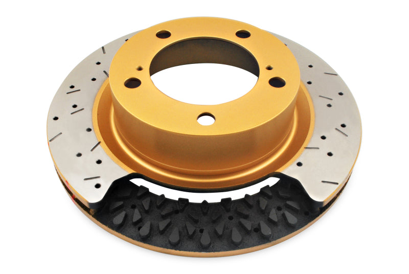 DBA 15-20 Ford Mustang GT Perf Package (380mm Front Rotor) Front 5000 Series Drilled Rotor w/Blk Hat DBA