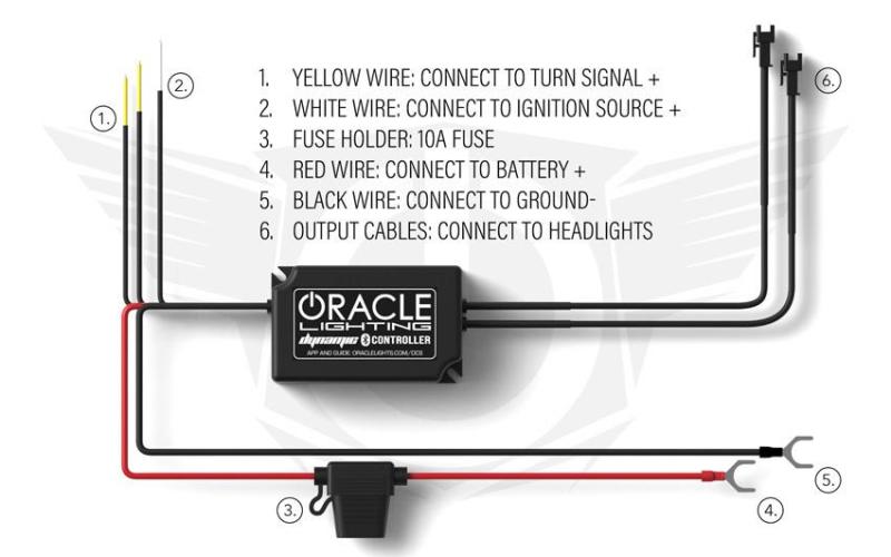 Oracle 18-21 Ford Mustang Dynamic DRL Upgrade w/ Halo Kit & Sequential Turn Signal - ColorSHIFT